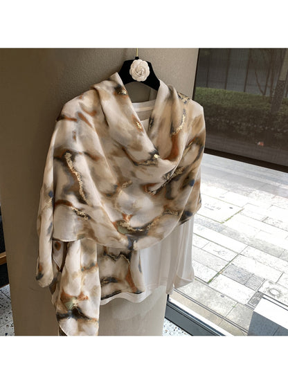 Scarvii - Abstract Print Long Shawl Scarf