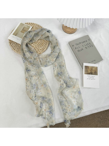 Scarvii - Vintage Pastel Floral Pattern Scarf