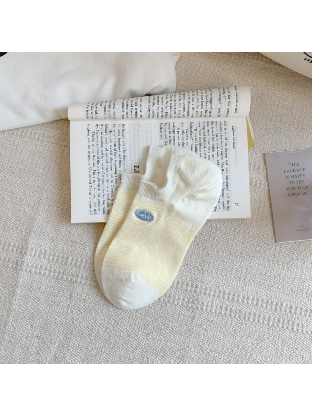 Rufia - Cute Patch Stripe No-Show Socks product image 7