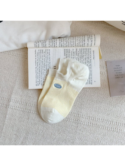 Rufia - Cute Patch Stripe No-Show Socks product image 7
