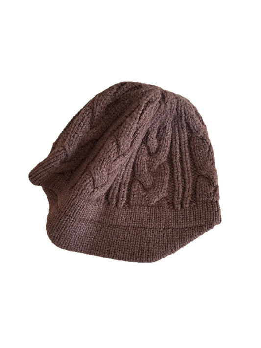 Haila - Red Cable Knit Beanie