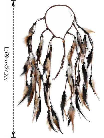 Hairish - Tribal Feather Hair Garland