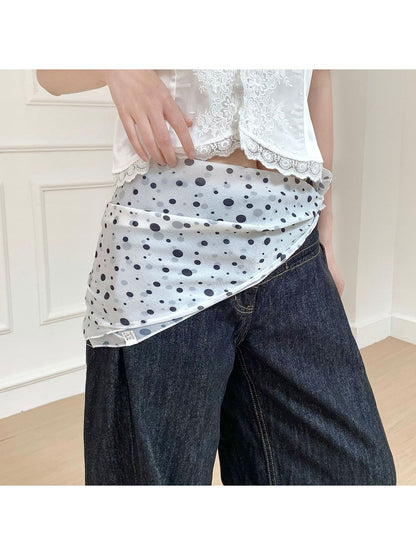 Scarvii - Sweet Polka Dot Printed Square Scarf