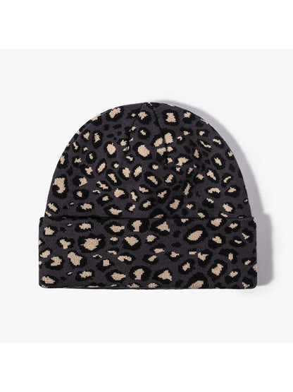 Haila - Leopard Print Cuffed Beanie