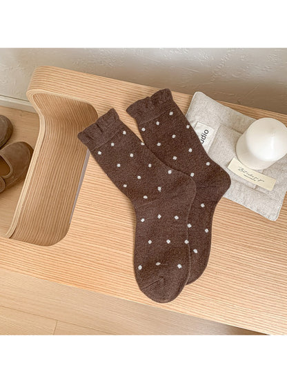 Rufia - Soft Polka Dot Crew Socks