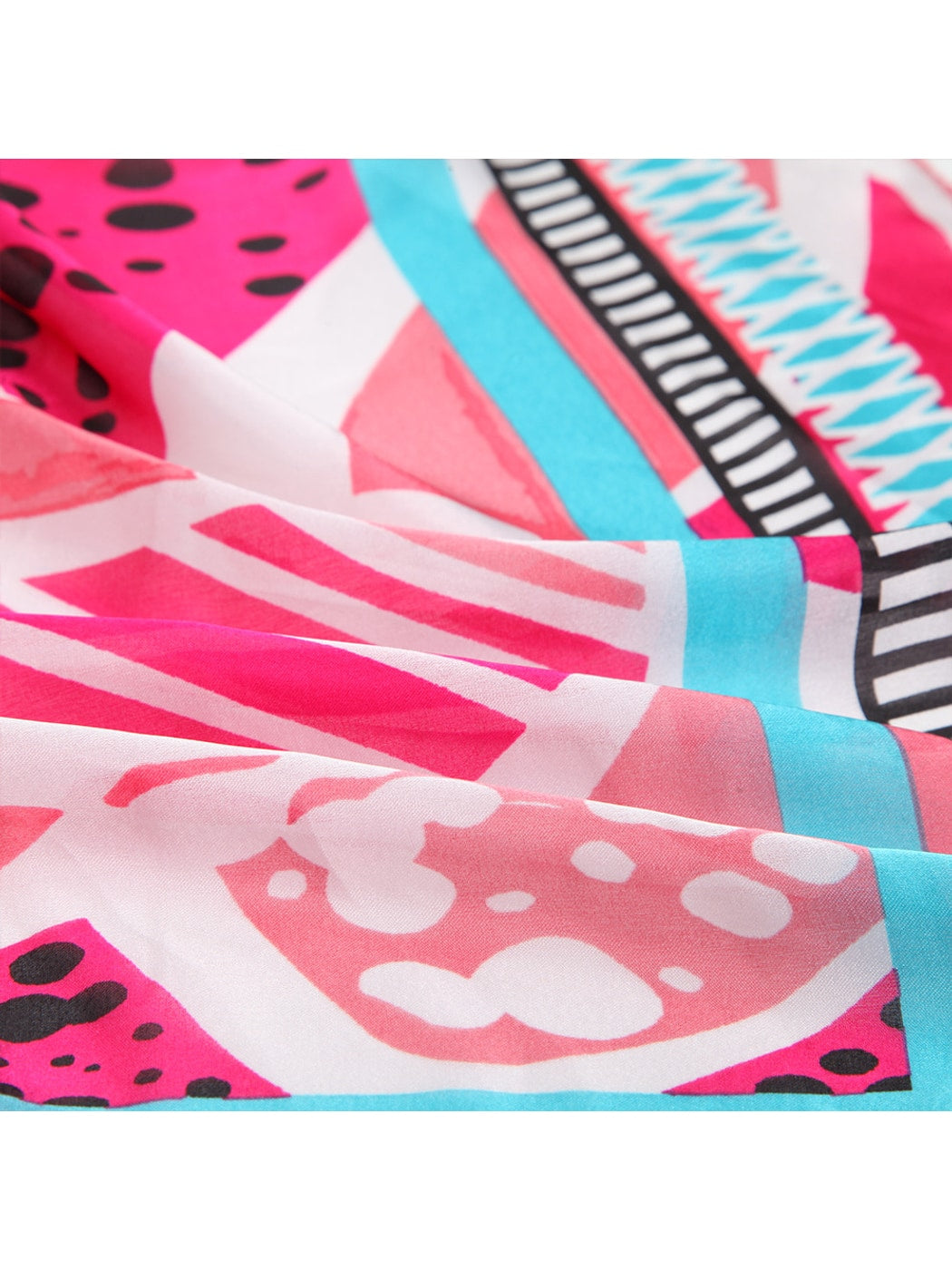 Scarvii - Border Polka Dot Printed Scarf