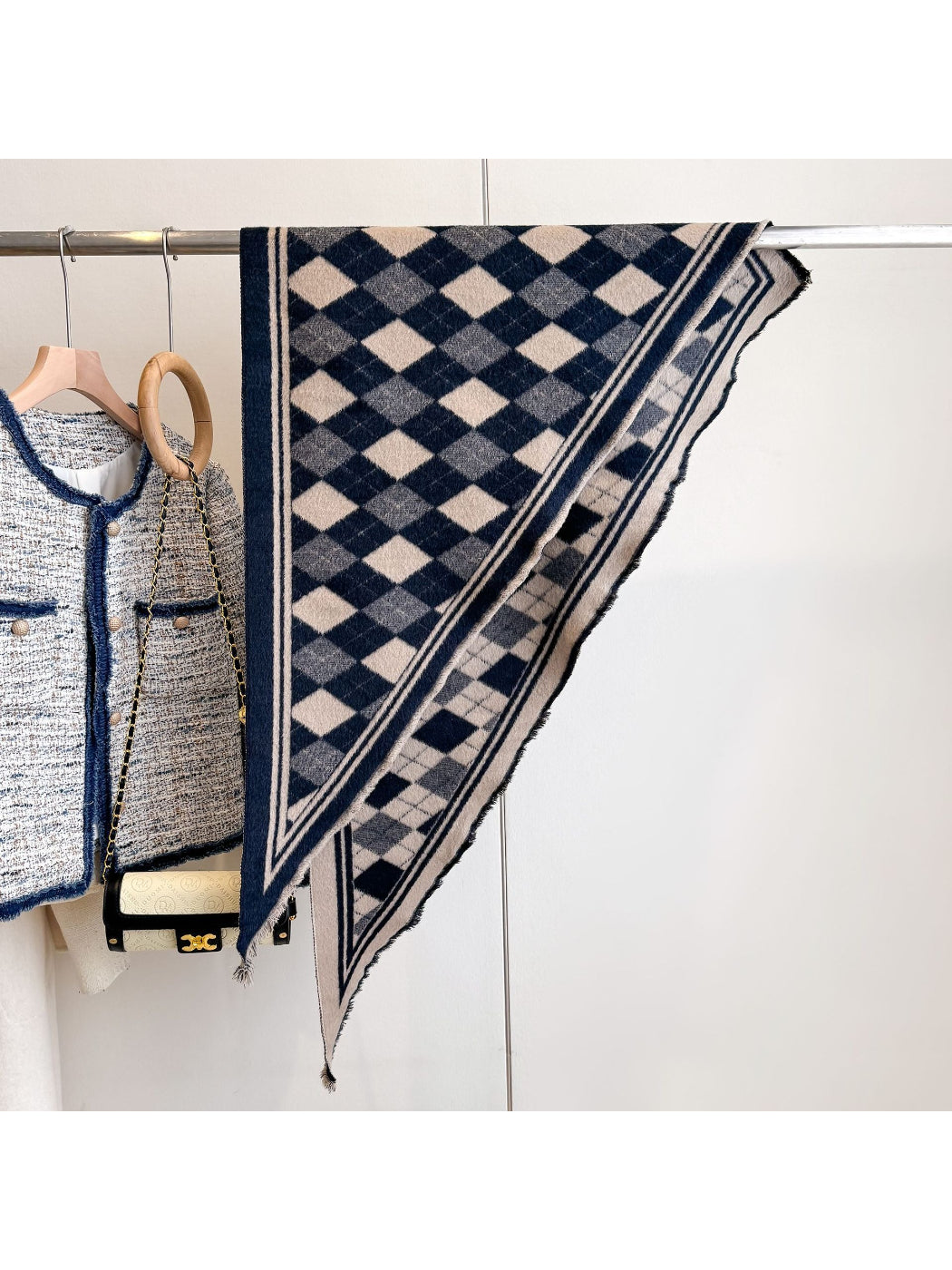 Scarvii - Classic Pattern Knit Wrap Scarf