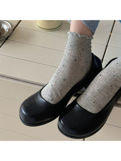 Rufia - Soft Dot Rib Knit Ankle Socks product image 2