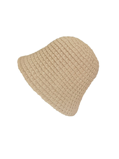 Haila - Waffle Texture Knit Bucket Hat
