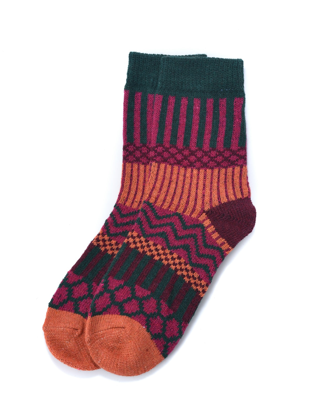Rufia - 5 Pairs Bohemian Wool-Blend Socks Set