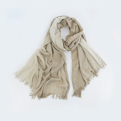 Scarvii summer styling Farmhouse Scarf displayed on a mannequin torso in a studio