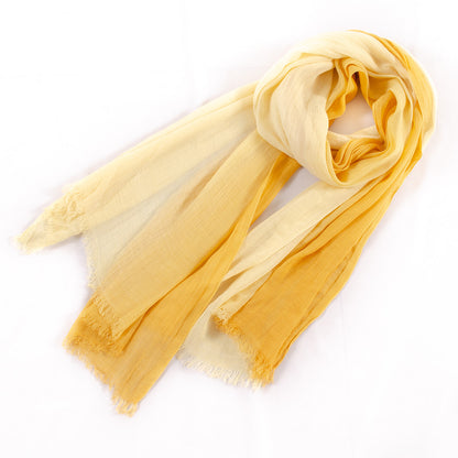Scarvii elegant contrast style long scarf draped over a surface