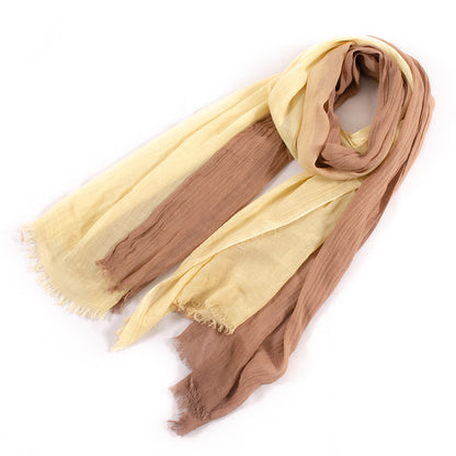 Scarvii elegant long scarf with contrast style in a folded display