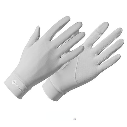 Classic Sunscreen Summer Gloves worn by person holding a garden tool