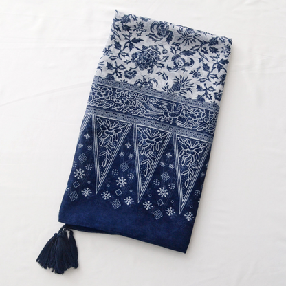 Scarvii - Navy Tassel Scarf - product image