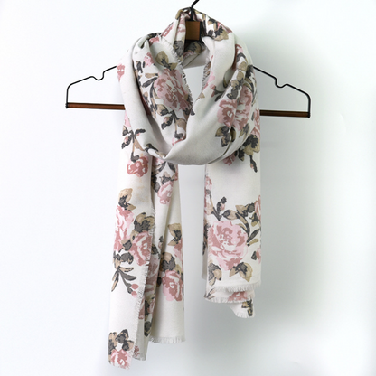 Scarvii - Rose Long Scarf for Winter - Red, 78.7x23.6 inch - product image
