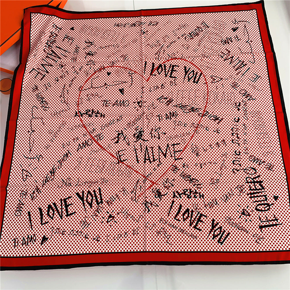 Scarvii - Valentine's Scarf Saying I LOVE U