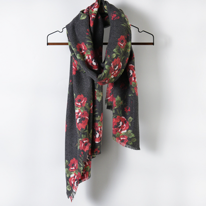 Scarvii - Rose Long Scarf for Winter - Purple, 78.7x23.6 inch - product image
