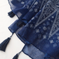 Navy Tassel Scarf 70.8"x35.4"