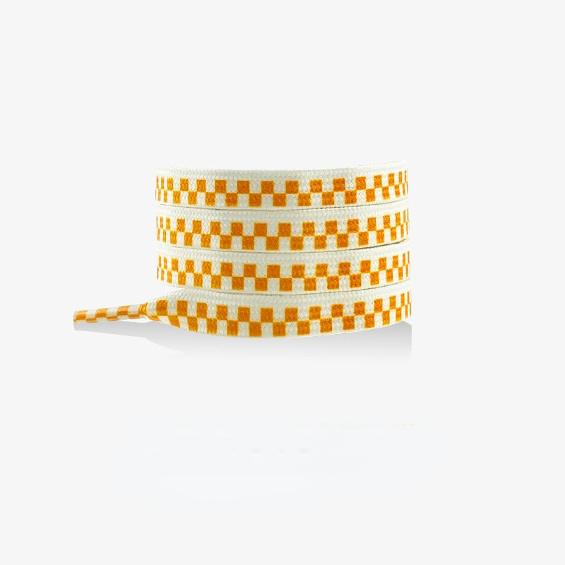 3D Checkerboard Flat Shoelace - Multi Colors Available