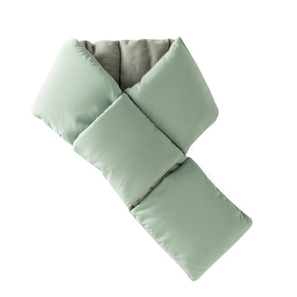 Scarvii warm scarf rolled up with soft fabric texture visible