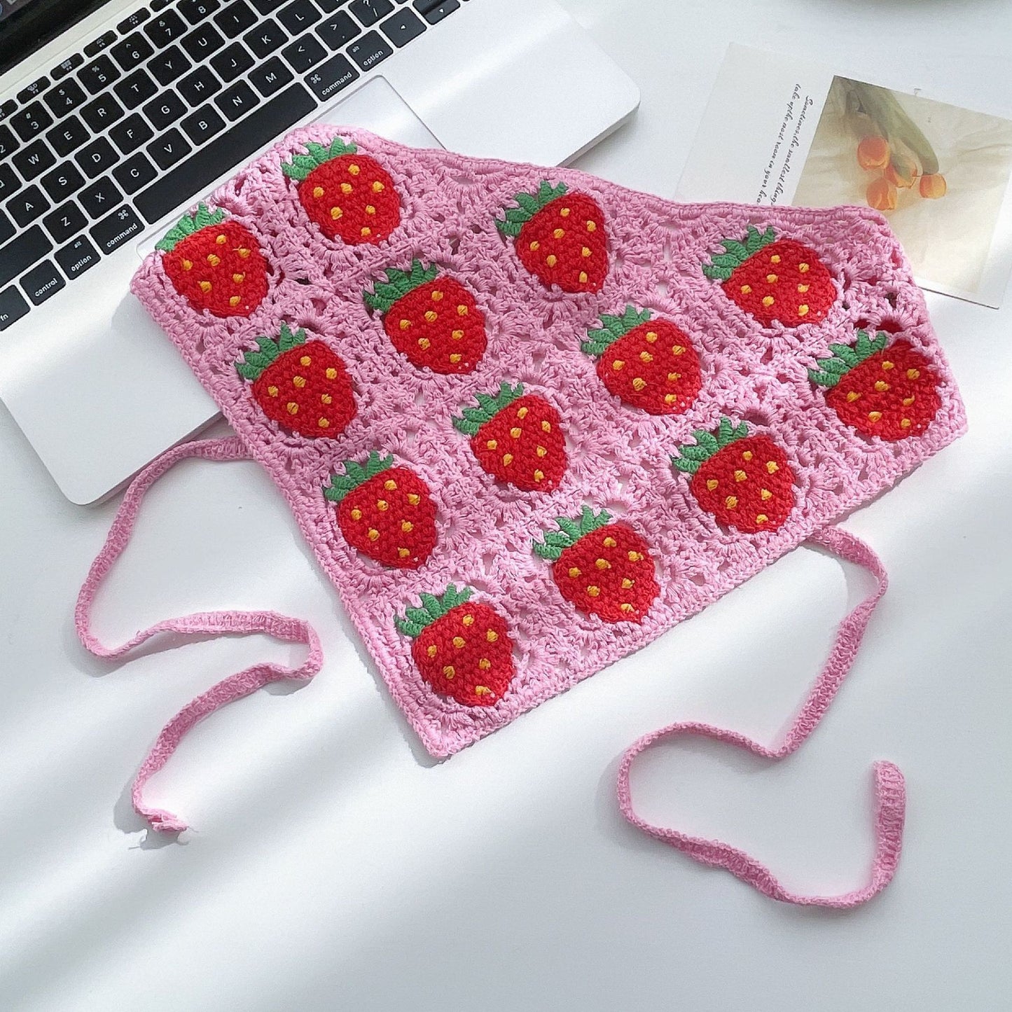 Handmade Woven Farmhouse Strawberry Hairband