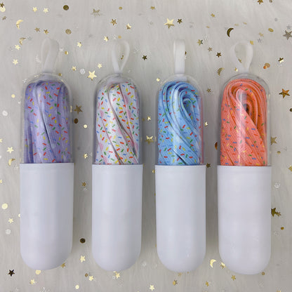 Shoeya - Popcorn Colorful Shoe Laces - 55, white - product image