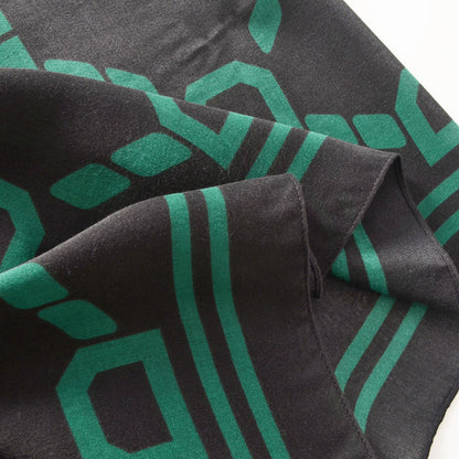 Scarvii Letter D long scarf showing full length and design