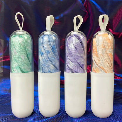Tie Dye Colorful Shoe Laces, length 55 in navy