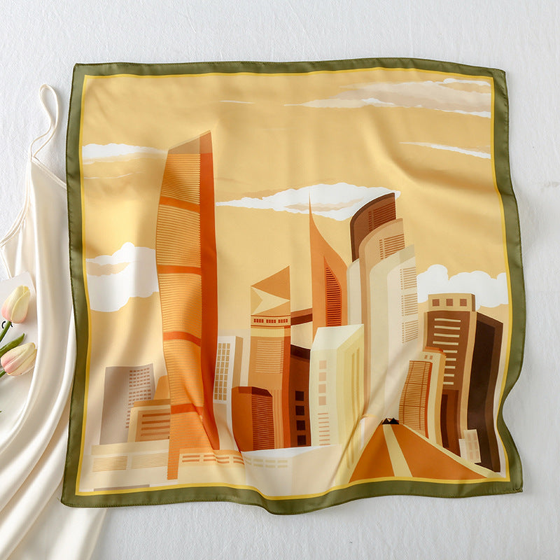 Annie - Summer Silk Like Square Scarf