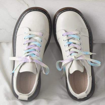 Shoeya - Check Plaid Colorful Shoe Laces - 63, candy - product image