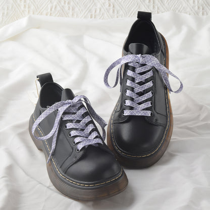 Shoeya - Check Plaid Colorful Shoe Laces - 63, purple - product image