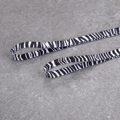 Shoeya - Zoo Pattern Flat Shoelaces - Zebra, 47 - product image