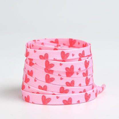 Shoeya - Heart Print Colorful Shoe Laces - product image
