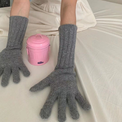 Gloving - Winter Knitted Gloves with Sleeves