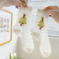 Rufia - 5 Pairs Mesh Socks Set with Girl Motif