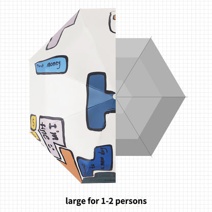 Tetris Pattern - Folding Travel Umbrella - Folding Travel Umbrella for Sun and Rain - product image