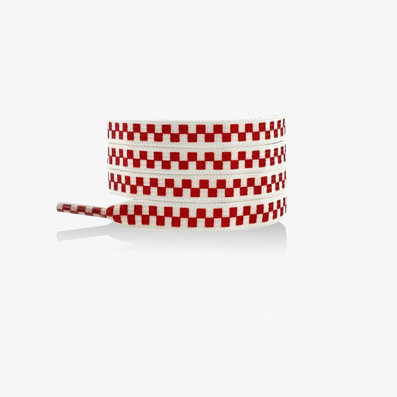 3D Checkerboard Flat Shoelace - Multi Colors Available