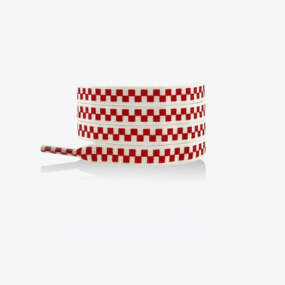 3D Checkerboard Flat Shoelace - Multi Colors Available - Black, 55 inch - product image