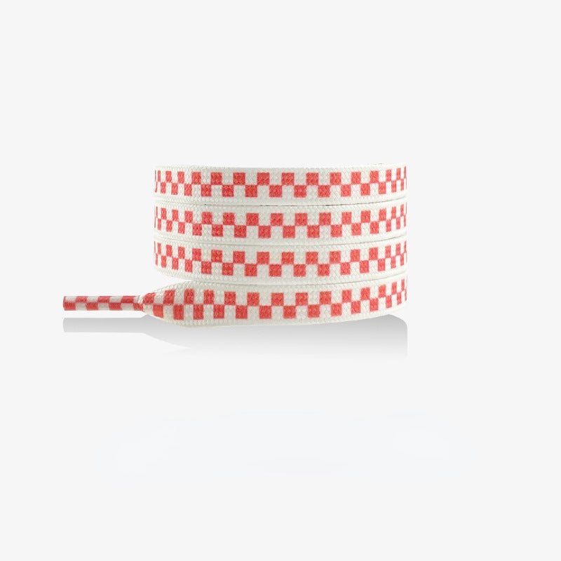 3D Checkerboard Flat Shoelace - Multi Colors Available