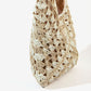 Paper Rope Woven Beach Bag with Block Design