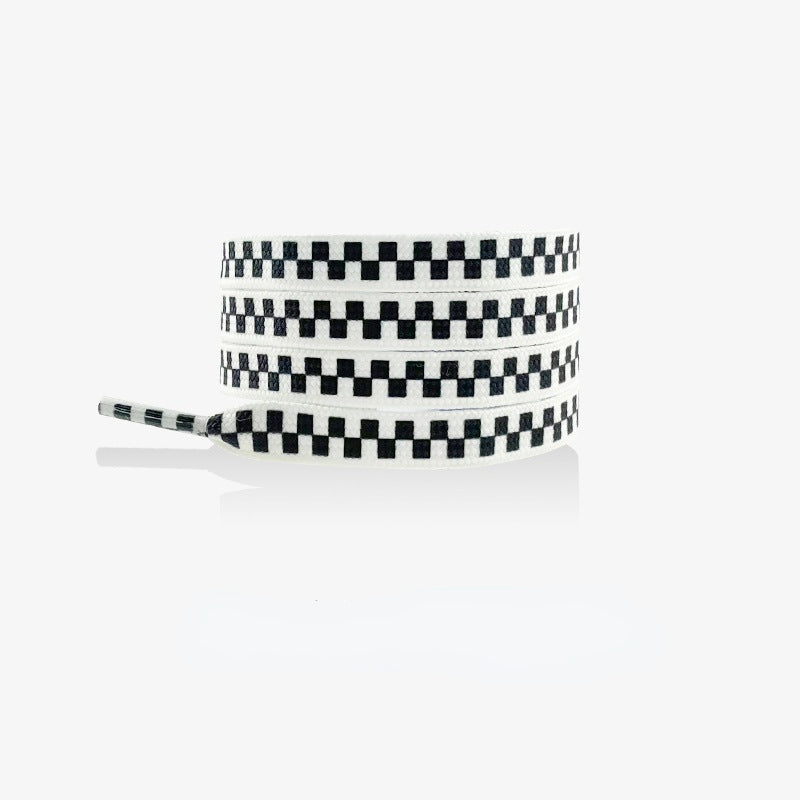 3D Checkerboard Flat Shoelace - Multi Colors Available